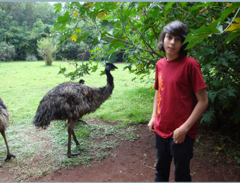  Aviary 2: my nephew Marco with emu.